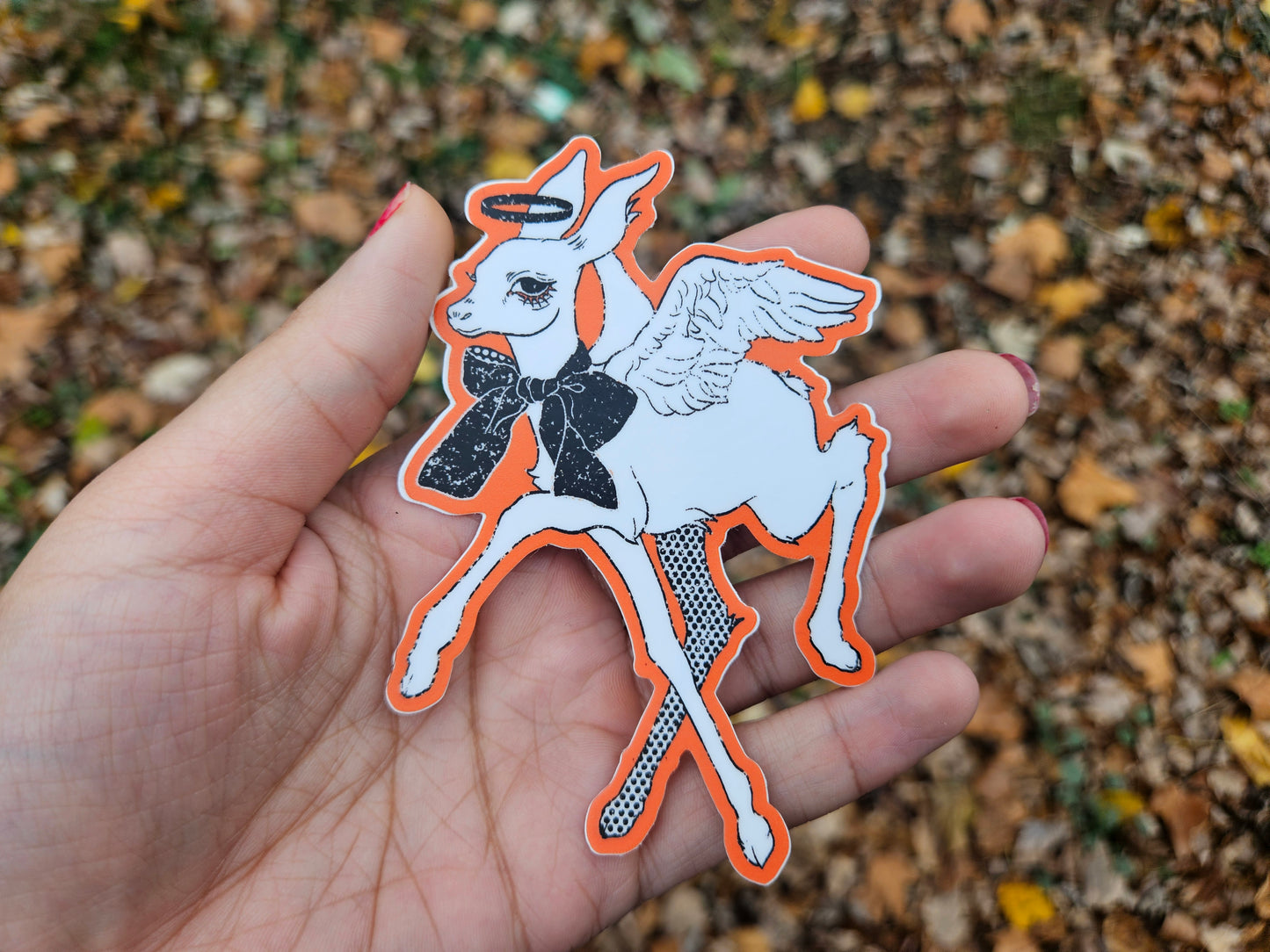 Angel Deer Sticker